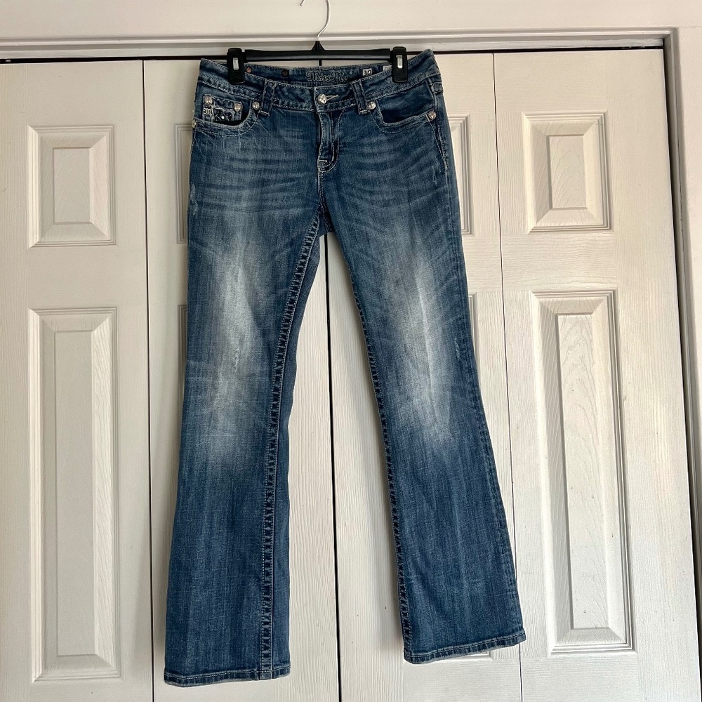 MISS ME Women's Medium Wash Boot Cut Denim Jeans ~ Ladies Size 30